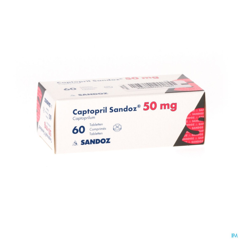Captopril sandoz  50mg tabl 60 x  50 mg