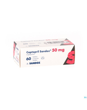 Captopril sandoz  50mg tabl 60 x  50 mg