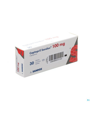Captopril sandoz 100mg tabl 30 x 100 mg