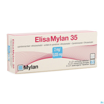 Elisaviatris 35 2mg/0,035mg comp 3x21