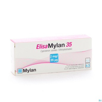 Elisaviatris 35 2mg/0,035mg comp 3x21