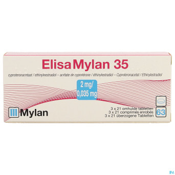 Elisaviatris 35 2mg/0,035mg comp 3x21