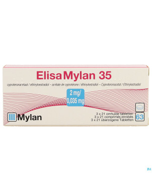 Elisaviatris 35 2mg/0,035mg comp 3x21