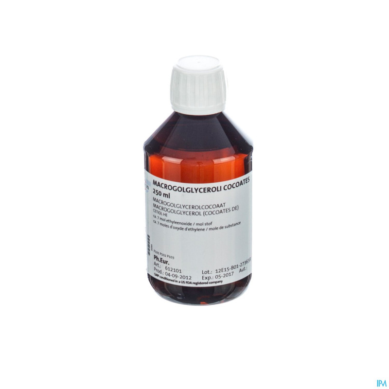 Macrogolglycerol cocoate  250ml fag