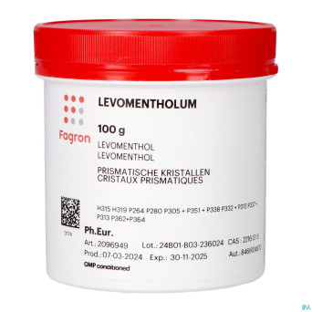 Menthol l crist.    100g fag