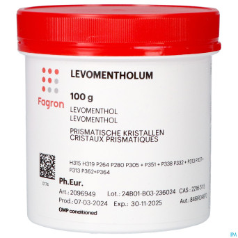 Menthol l crist.    100g fag