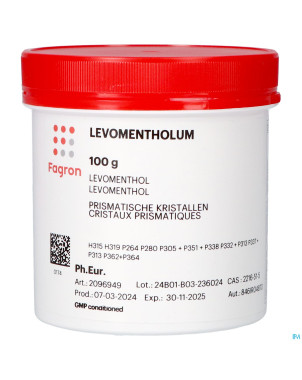 Menthol l crist.    100g fag