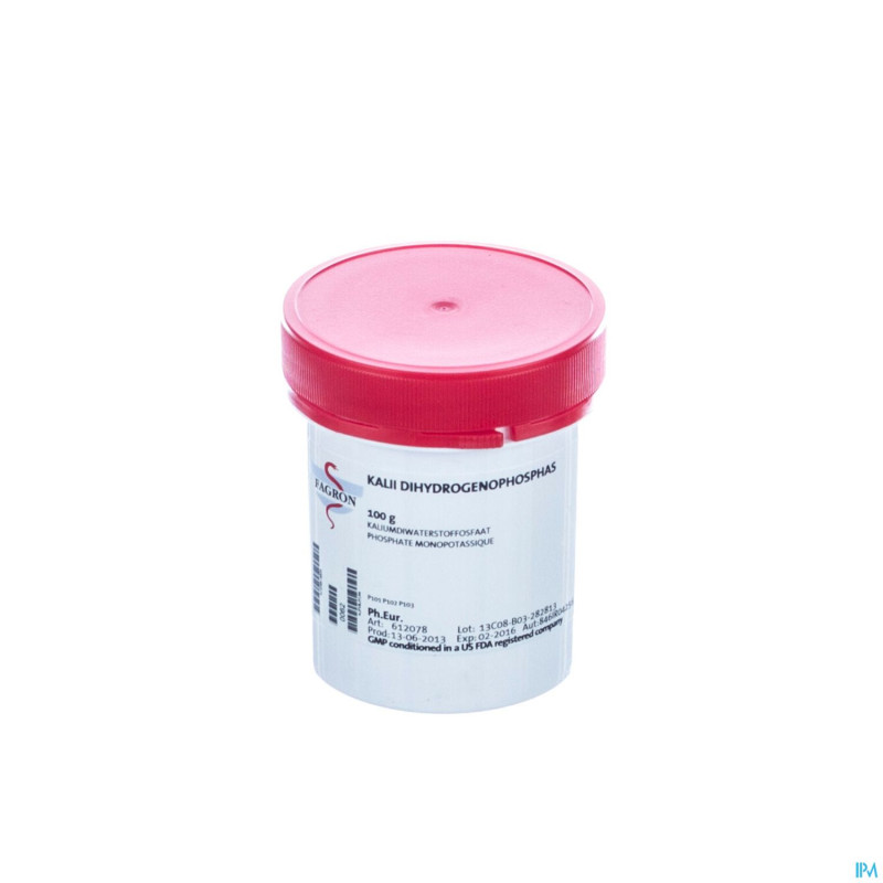 Potassium dihydrog.phosphate anhydre 100g fag