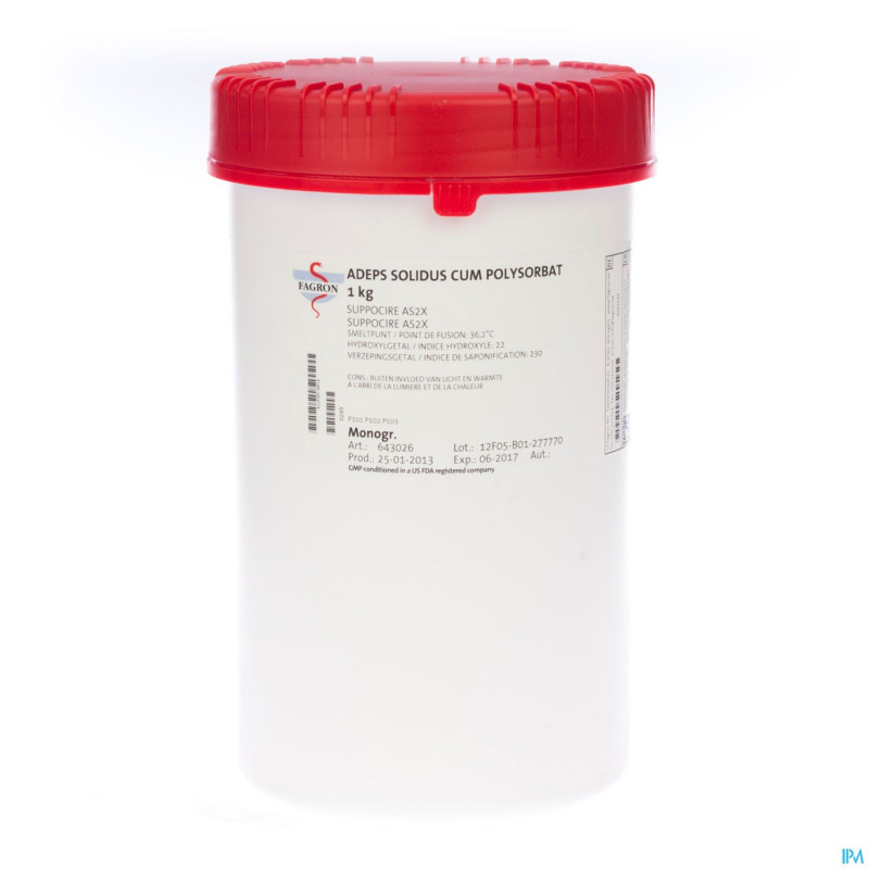 Suppocire as2x adeps solidus cum addi    1kg fag