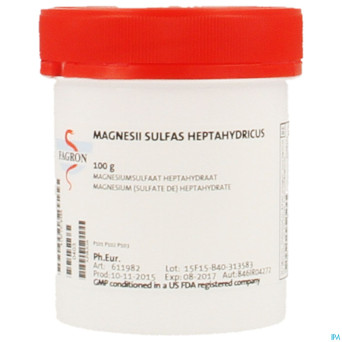 Magnesium sulfate 7h2o    100g fag