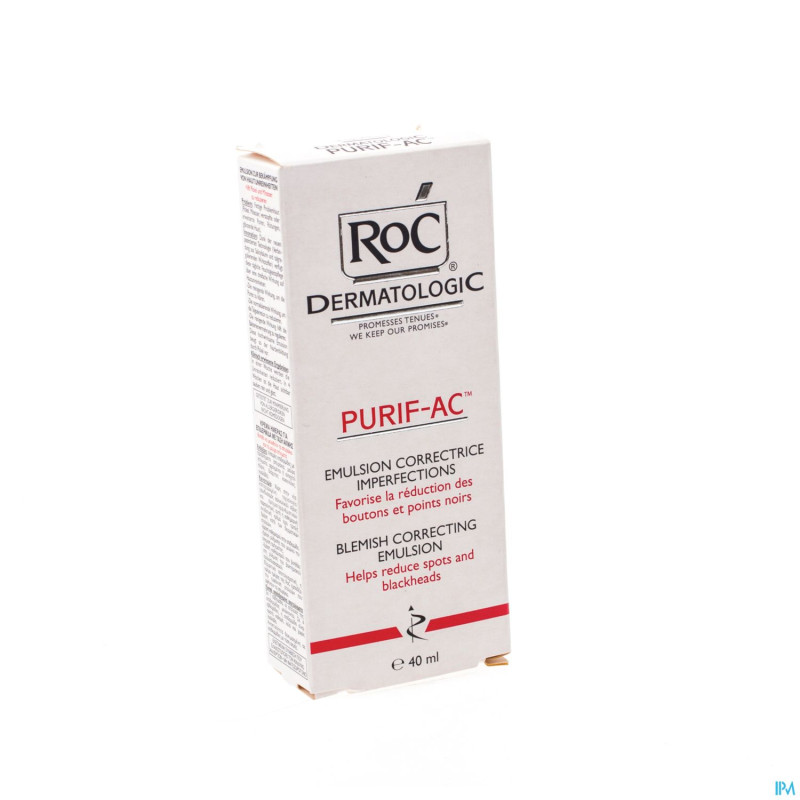 Roc purif-ac emulsion correctrice imperfect.  40ml