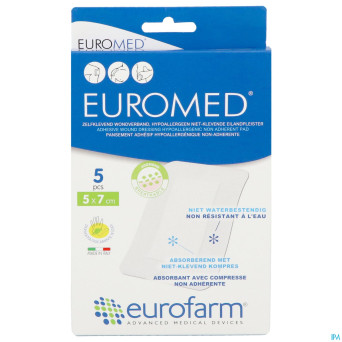 Euromed  5x 7cm 5 pansement d'ile steril