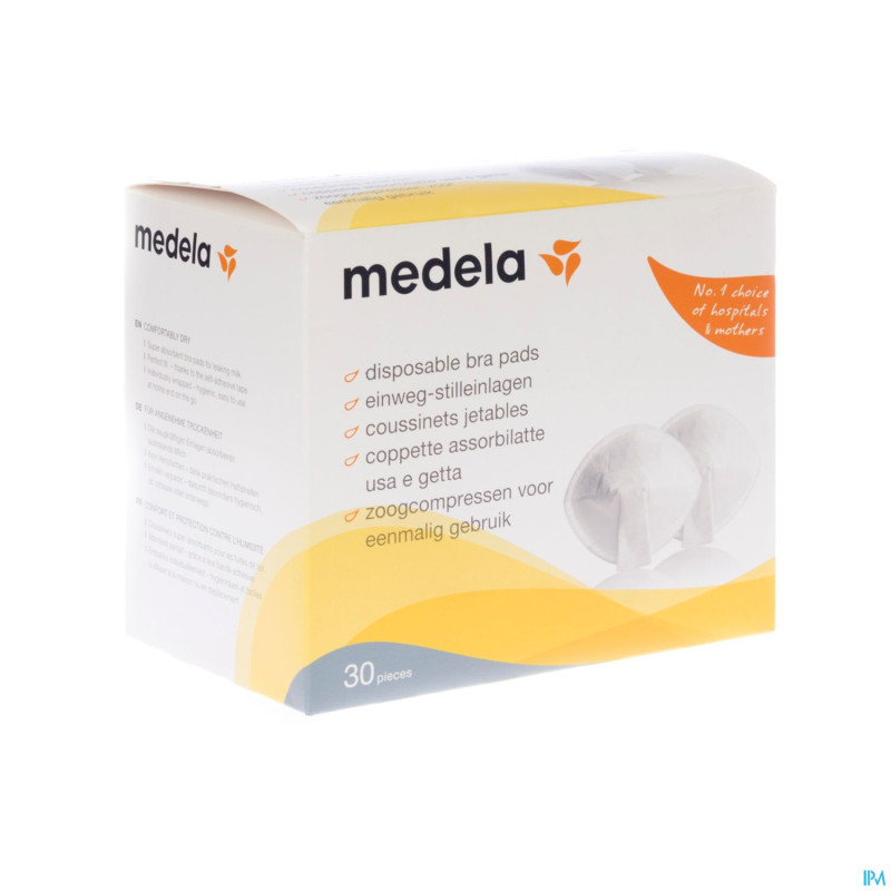 Medela compresse allaitement jetable 30 cfr3143393