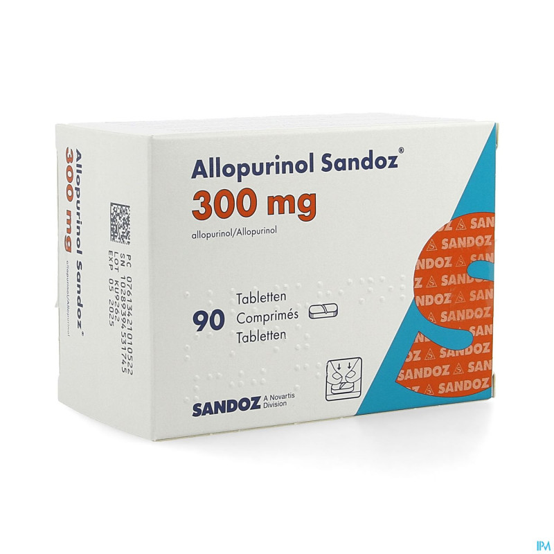 Allopurinol sandoz 300mg tabl  90