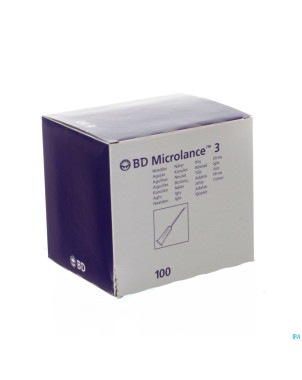 Bd microlance 3 aig. 19g 2 rb 1,1x50mm creme   100
