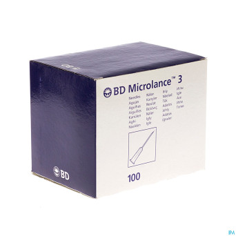 Bd microlance 3 aig. 20g 1 rb 0,9x25mm jaune   100