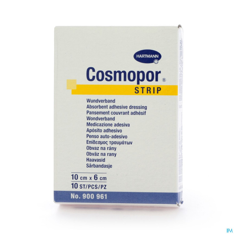 Cosmopor strip pflaster    6x10cm 10 9009612