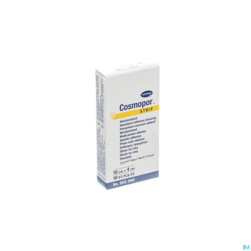 Cosmopor strip pflaster    4x10cm 10 9009602