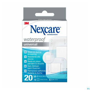 Nexcare 3m waterproof assorted   strips 20 n0620as