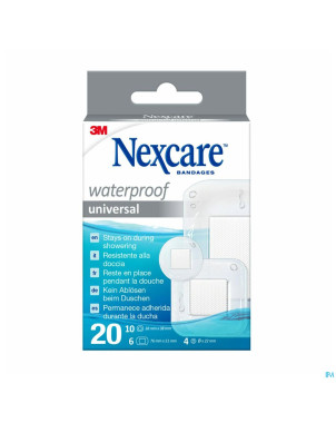 Nexcare 3m waterproof assorted   strips 20 n0620as