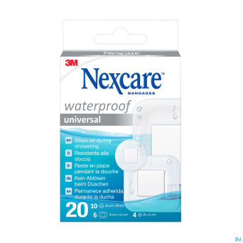 Nexcare 3m waterproof assorted   strips 20 n0620as
