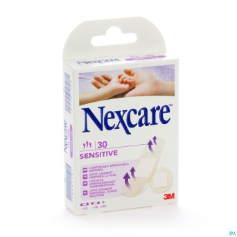 Nexcare 3m sensitive assorted    strips 30 n0930as