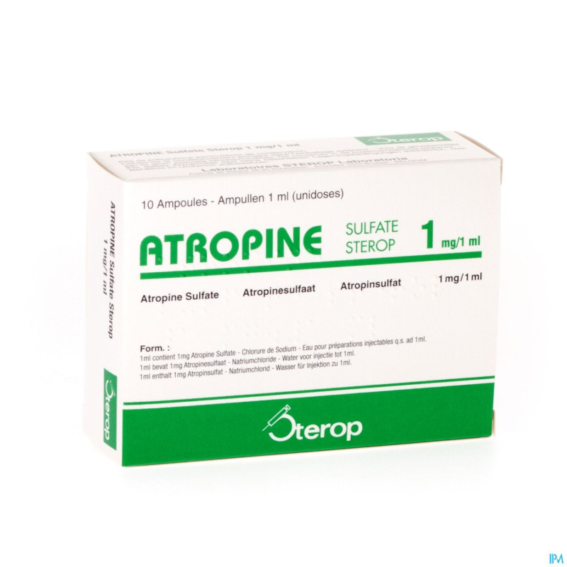 Atropine sulf  amp   1 x 1,00mg/1ml