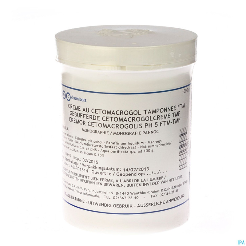 Cetomacrogol creme tamponnee ftm    1kg abc