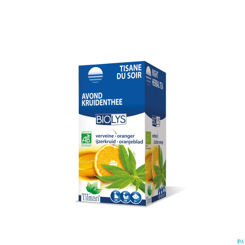 Biolys verveine-oranger bio    tea-bags 20