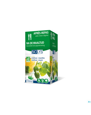 Biolys melisse-menthe bio    tea-bags 20