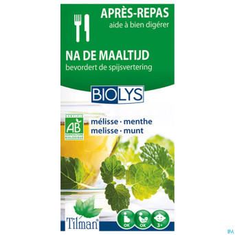 Biolys melisse-menthe bio    tea-bags 20