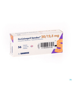Co lisinopril sandoz 20mg/12,5mg tabl56 new sandoz