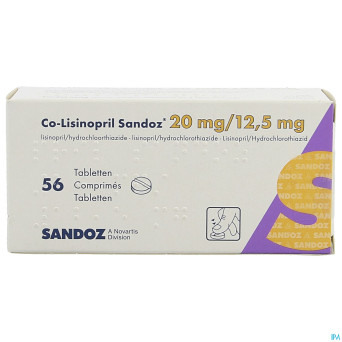Co lisinopril sandoz 20mg/12,5mg tabl56 new sandoz