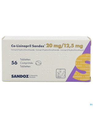Co lisinopril sandoz 20mg/12,5mg tabl56 new sandoz