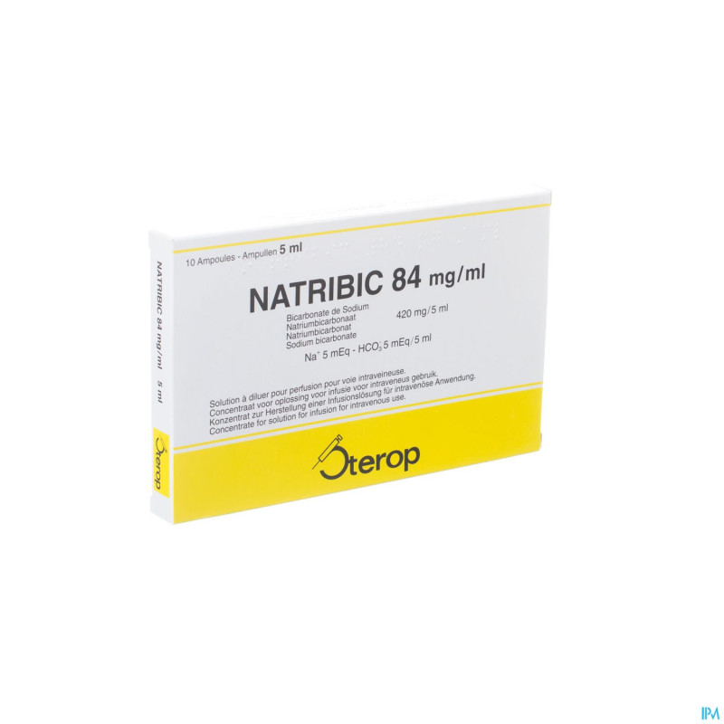 Natribic 84mg/ml 5 ml sol inj 10