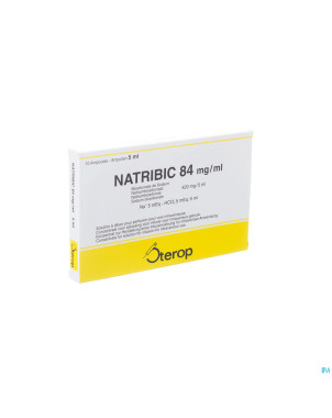 Natribic 84mg/ml 5 ml sol inj 10