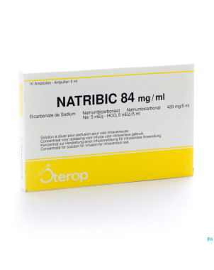 Natribic 84mg/ml 5 ml sol inj 10