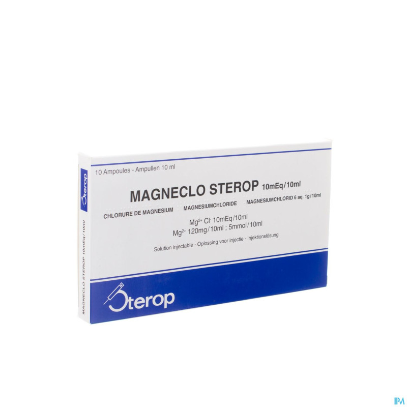 Magneclo sterop sol.inj. 1g/10ml 10