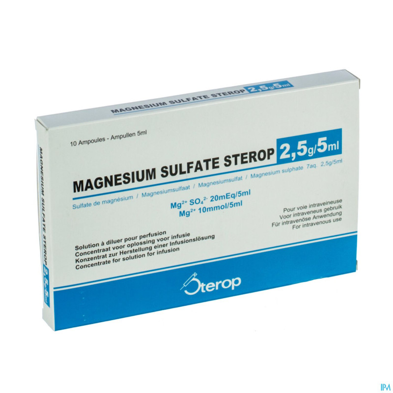 Magnesium sulfate-stp sol.inj. 2.5g/5ml 10
