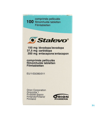 Stalevo 150mg/37,5mg/200mg comp pell 100 flacon