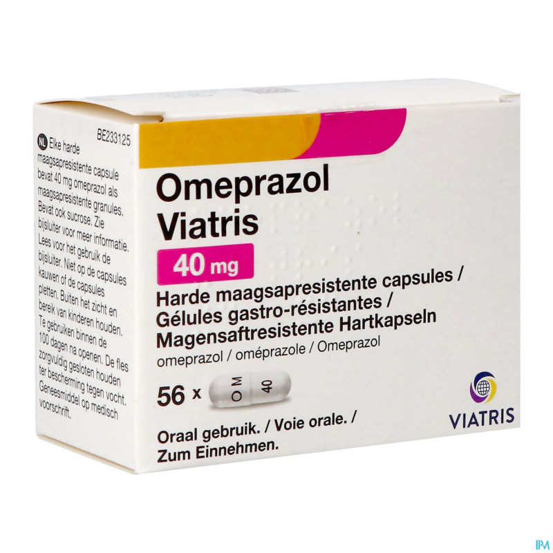 Omeprazol viatris 40mg caps 56
