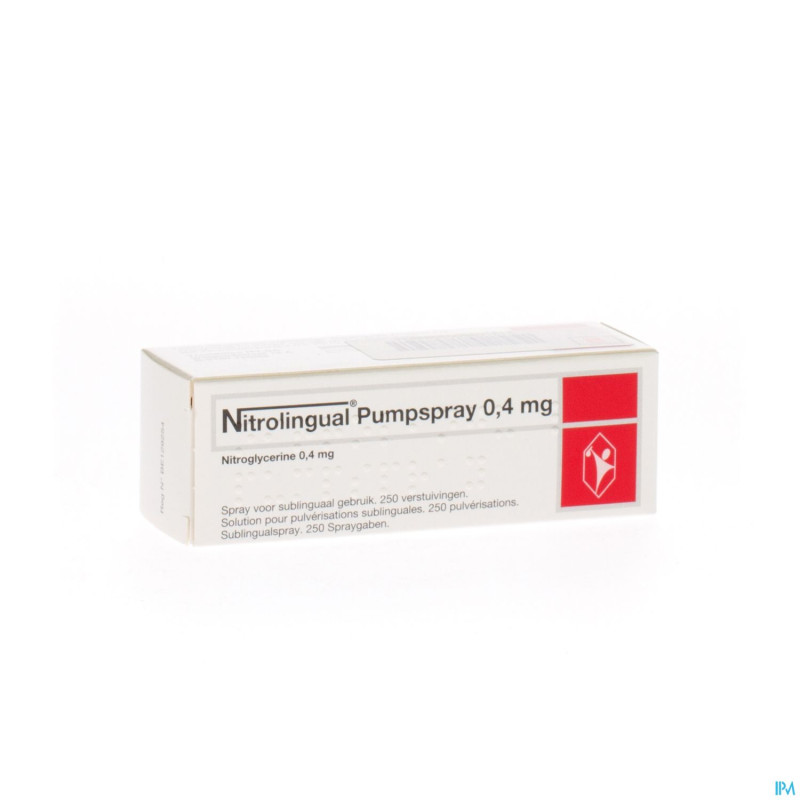 Nitrolingual pumpspray 1x250dos 0,4mg/dos