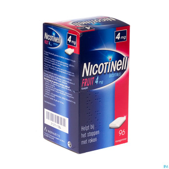 Nicotinell fruit gomme macher-kauwgom 96x4mg