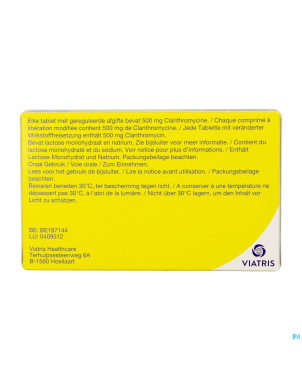 Biclar uno comp 20 x 500 mg