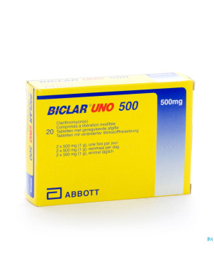 Biclar uno comp 20 x 500 mg
