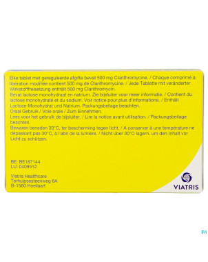 Biclar uno comp 20 x 500 mg