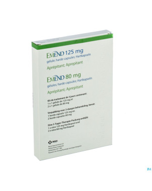 Emend caps (1x125mg+2x80mg) 1 kit de 3 caps