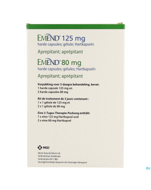 Emend caps (1x125mg+2x80mg) 1 kit de 3 caps