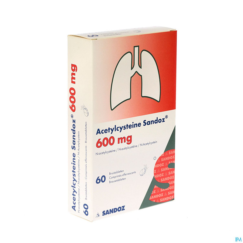 Acetylcysteine sandoz 600 mg cpr eff. 60