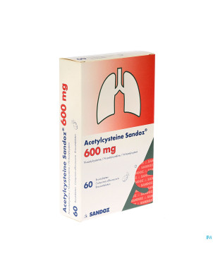 Acetylcysteine sandoz 600 mg cpr eff. 60